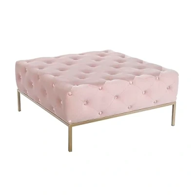 Afbeelding van Kruk DKD Home Decor Roze Gouden Metaal 100 x 45 cm