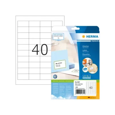 Afbeelding van HERMA Etiketten wit 48.5x25.4 Premium A4 1000 st.