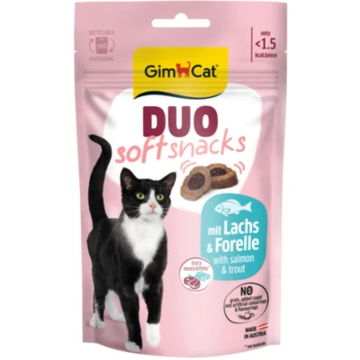 Afbeelding van 50g GimCat Duo Zachte Snacks Zalm &amp; Forel kattensnacks