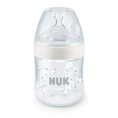 Afbeelding van NUK Nature Sense siliconen babyfles met temperatuurweergave, wit, maat S, 50 ml