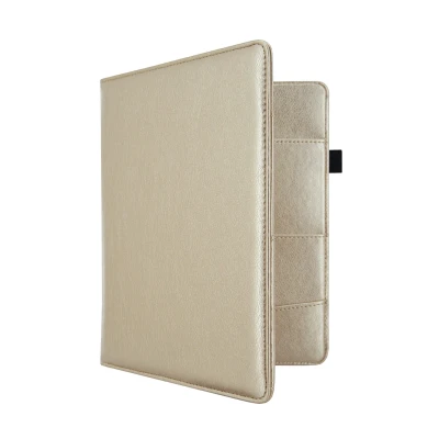 Afbeelding van Reispapieren Hoesje / 17 x 23 cm Reisdocumenten Mapje Organizer R4 Champagne Goud