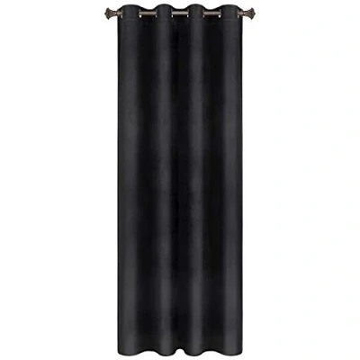 Afbeelding van WOLTU VH6068sz Verduisteringsgordijn met oogjes, velours gordijn, 300 g/m², zwaar, thermisch 140 x 270 cm, zwart, 1 stuk