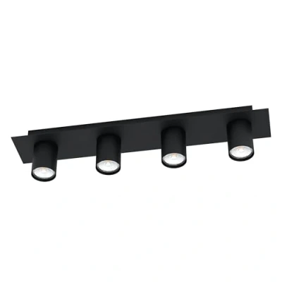 Afbeelding van EGLO Valcasotto Plafondlamp GU10 57 cm Zwart