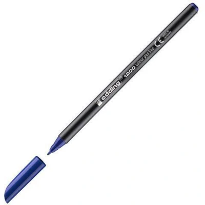Afbeelding van edding 1200 teken/kleur stift blauw 1ST 0,5 1 mm / 4 1200003