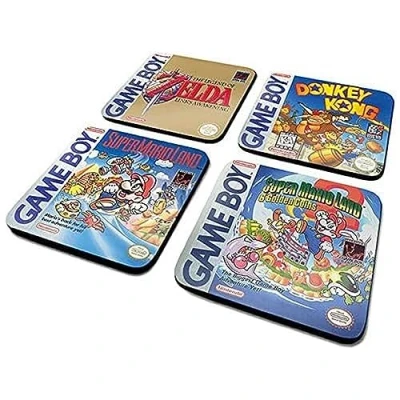 Afbeelding van Nintendo Gameboy Classic Collection 4 Onderzetters Set