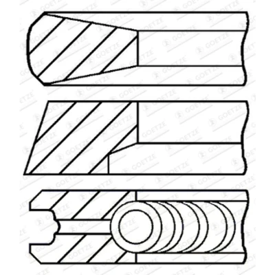Afbeelding van GOETZE ENGINE 08 440600 00 Zuigerveer 132 LKZ Ring