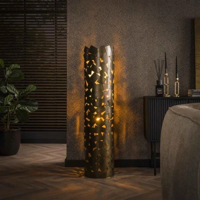 Afbeelding van Hoyz Collection Vloerlamp Patch Cylinder Brons Antiek