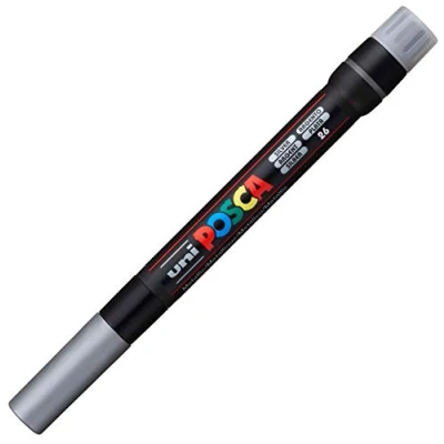 Afbeelding van Brushverfstift Posca PCF350 zilver