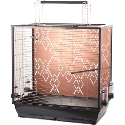 Afbeelding van Duvo+ Vogelkooi Alix Koper/zwart 78x48x81,5cm