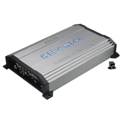 Afbeelding van HiFonics ZXE600/4 Autoversterker 4 kanaals versterker voor speakers 4x 100 Watt RMS Zeus serie