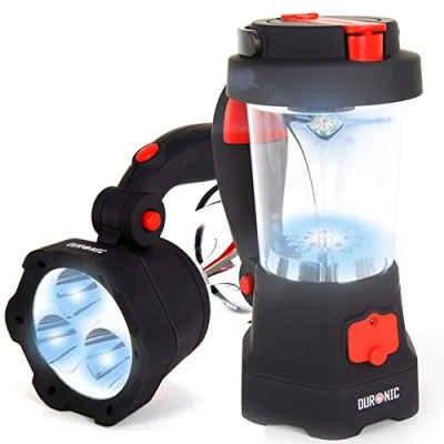Afbeelding van Duronic Hurricane 4 in 1 Lantaarn Zaklamp Kampeer lamp LED USB Handslinger Powerbank Schijnwerper Kamperen Wandelen Hiken Vissen Nachtlamp Noodlamp Compact Max 32lm Incl. kabel