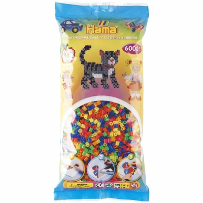 Afbeelding van Hama 6000 Kralen Neon Mix 205 51