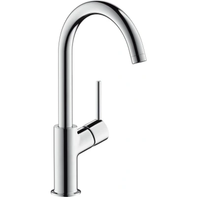 Afbeelding van hansgrohe Talis ééngreeps wastafelmengkraan 210 draaibare uitloop en Push Open afvoer chroom