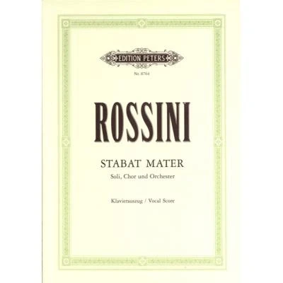 Image de Partitions classique EDITION PETERS ROSSINI GIOACCHINO STABAT MATER MIXED CHOIR (PAR 10 MINIMUM) Choeur et ensemble vocal