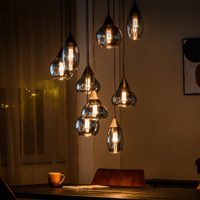 Afbeelding van Jaxine hanglamp smoke glas 9L