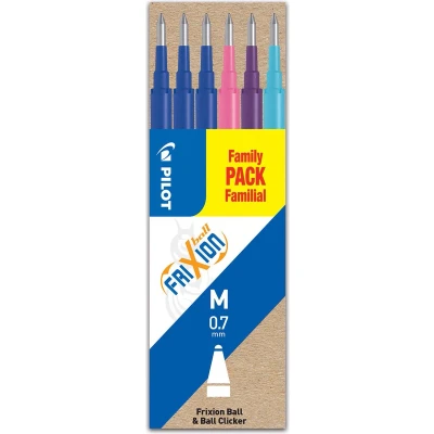 Afbeelding van Pilot Vulling Voor Frixion Ball En Clicker, Etui Met 6 Stuks In Fun Kleuren Rollervulling