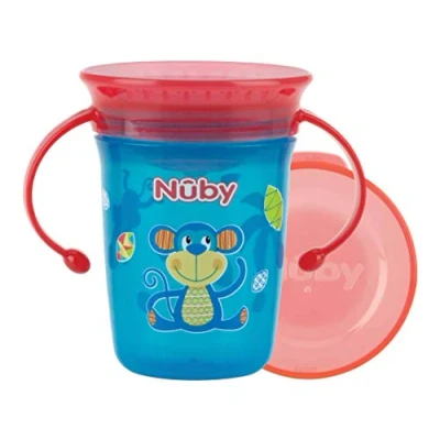Image de nuby gobelet magique 360 avec anses 240 ml aqua 6 mois +