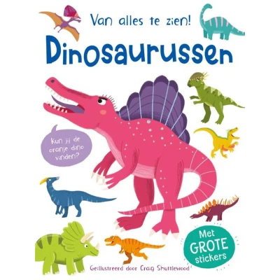 Afbeelding van Uitgeverij rebo stickerboek van alles te zien! dinosaurussen