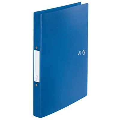 Afbeelding van Leitz, 5 ringmappen DIN A4 met 2 ringen, 30 mm rugbreedte voor 190 vellen, ringmechanisme, school, studie en thuis, blauw