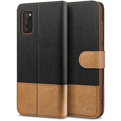 Afbeelding van BEZ® beschermhoes voor Samsung A41, Galaxy van PU leer, haak, muntvak, magneetsluiting, zwart