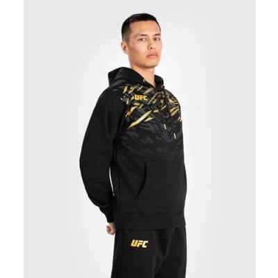 Afbeelding van Venum UFC Authentic Fight Night Replica MEN&#039;S Hoodies Hoodie, Heren, Maat: Medium, Black/gold
