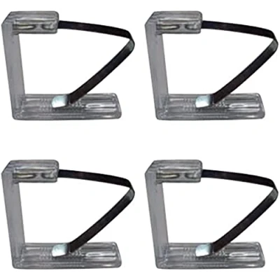 Afbeelding van MSV Tafelkleed klemmen 4x stuks transparant kunststof 4,5 x 6 cm