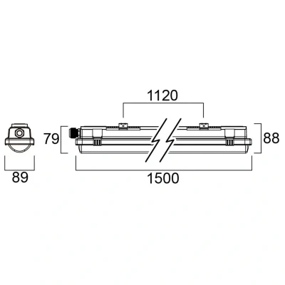 Afbeelding van Sylvania Resisto 1500 vochtbestendige lamp, 55W, 840, HF sensor