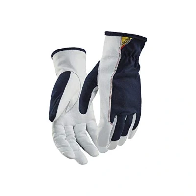 Afbeelding van Blaklader Lederen handschoen 2803 1458 Donkerblauw/Wit 7