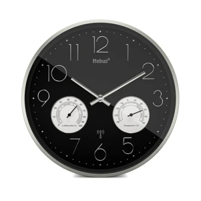 Afbeelding van Mebus 12988 Funkwall Clock met thermo hygrometer