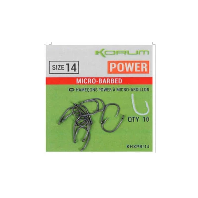 Afbeelding van Korum Xpert Power Eyed Micro Barbed (10pcs) Maat : 8