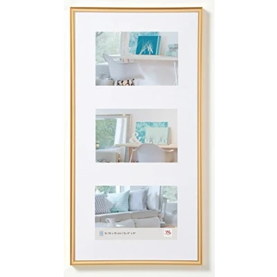 Afbeelding van walther design KV315G New Lifestyle, kunststof lijst, 3 x 10 15 cm, goud, 1 stuk