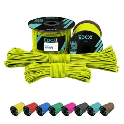 Afbeelding van EdcX Paracord 275 2 mm (15, 30, 50 en 100 m) 100% nylon 3 strengen verkrijgbaar in vele kleuren Sofit geel 15 m