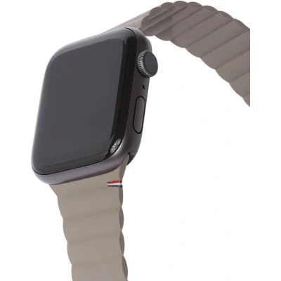 Afbeelding van Decoded Magnetic Traction Strap Siliconen Bandje voor Apple Watch Series 1 (38mm) Dark Taupe
