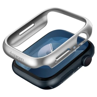 Afbeelding van Spigen Thin Fit Apple Watch 7/8 hoesje 45mm Graphite