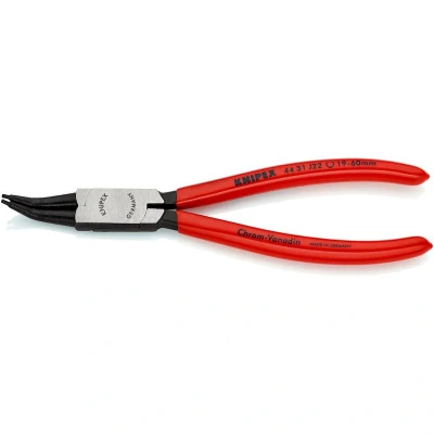 Image de KNIPEX 44 31 J22 pince à circlips pour bagues intérieures dans des alésages coudés 45 plastifié noir atramentisé 180 mm