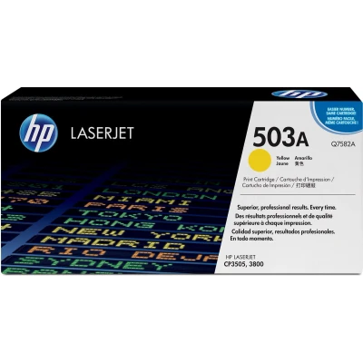 Afbeelding van HP 503A (Q7582A) yellow LaserJet Tonercartridge