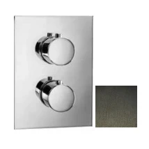 Afbeelding van SB Universale Round on Square Inbouw thermostaatkraan met 2 uitgangen PVD gun metal 1208955161
