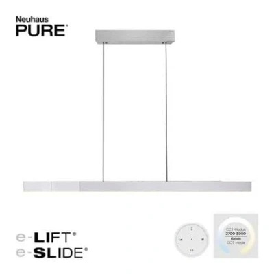 Afbeelding van Paul Neuhaus Hanglamp e Lift + Slide L 120 200 cm mat chroom