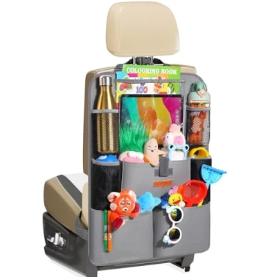Image de SURDOCA Organisateur de Voiture Enfant, 4th Generation 【Super Capacité】 Siege, Parfait Ajustement avec【11 pouces tablet】 Organiseur Siege