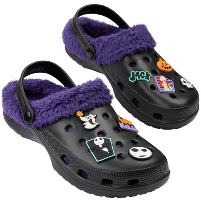 Afbeelding van Disney Stitch damespantoffels, gevoerd, dames, meisjes, jongeren, maten 35 40, gevoerde klompen voor Black Jack Skellington
