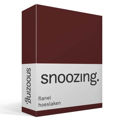 Afbeelding van Snoozing Flanel Hoeslaken Eenpersoons 70x200 cm Aubergine