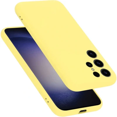 Afbeelding van Cadorabo Hoesje geschikt voor Samsung Galaxy S24 ULTRA in LIQUID GEEL Beschermhoes gemaakt van flexibel TPU silicone Case Cover