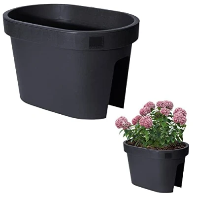 Afbeelding van Bloempot voor De Tuin Plastic Zwart 39,5x24 cm Plantenpot
