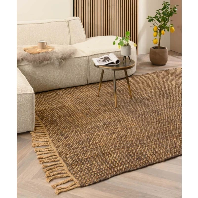 Afbeelding van Jute Tapijt/Vloerkleed Chunky Boho &amp; Me Bruin/naturel 60x120 Cm