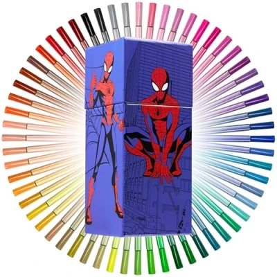 Afbeelding van Marvel Spiderman 60 viltstiften voor kinderen