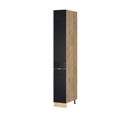 Afbeelding van Vicco Apotheekkast Fame Line, Zwart gestreept/Krachtige eik goud, 30 cm