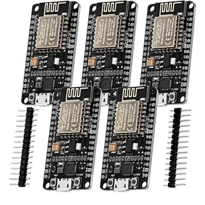 Afbeelding van AZDelivery NodeMCU V2 WiFi Amica ESP8266 ESP 12E Development Board met CP2102 Ongesoldeerde versie compatibel Arduino Inclusief E Book!