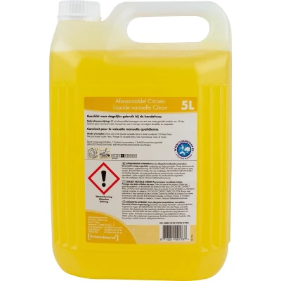 Afbeelding van Primesource handafwasmiddel citroen, fles van 5 l afwasmiddel