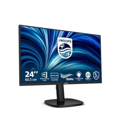 Afbeelding van Philips 24B2N3200J 3000 Series LED monitor 24&quot; (23.8&quot; zichtbaar) 1920 x 1080 Full HD (1080p) @ 120 Hz IPS 1500:1 HDMI, VGA, DisplayPort luidsprekers zwart