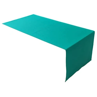 Afbeelding van Premium tafelloper 100% katoen concept collectie kleur en grootte naar keuze (tafelloper, 30 x 100 cm, smaragdgroen)